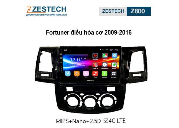 DVD Android Zestech Z800 – Toyota Fortuner