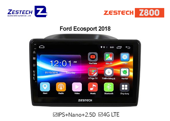 DVD Android Zestech Z800 – Ford Ecosport (Có Canbus)