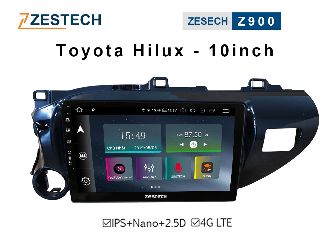 DVD Android Zestech Z900 – Toyota Hilux