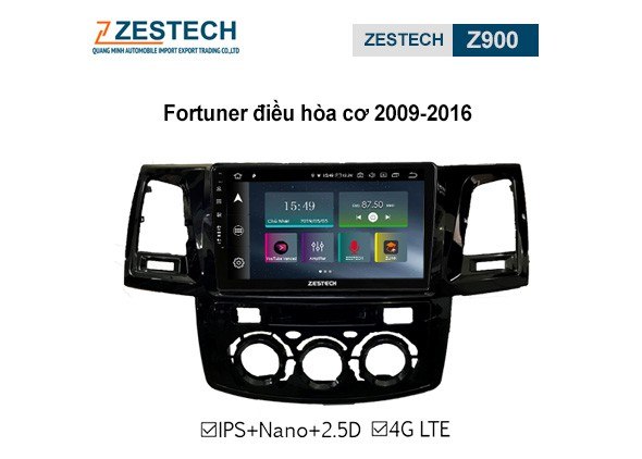 DVD Android Zestech Z900 – Toyota Fortuner