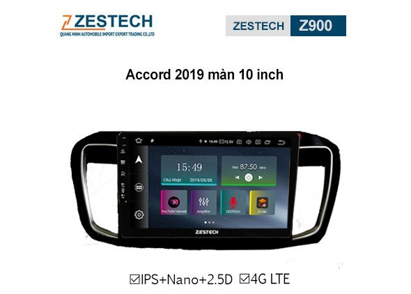 DVD Android Zestech Z900 – Honda Accord