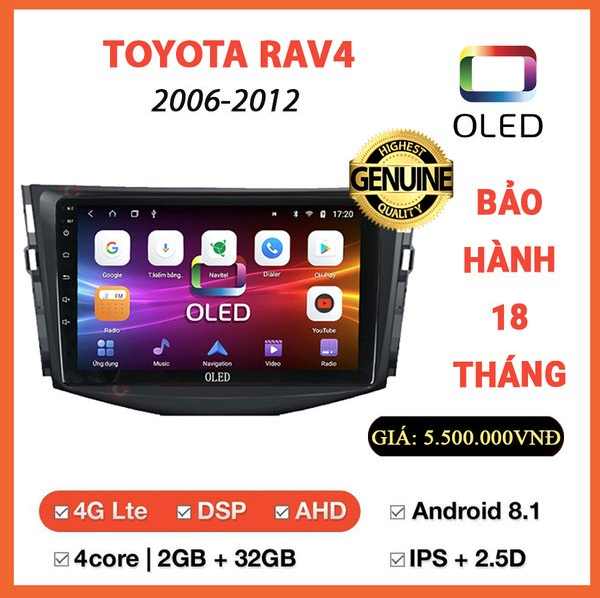 Màn hình Oled Toyota Rav4 2006-2012