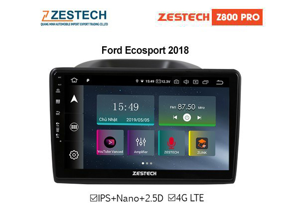 DVD ANDROID ZESTECH Z800 PRO – FORD ECOSPORT (CÓ CANBUS)