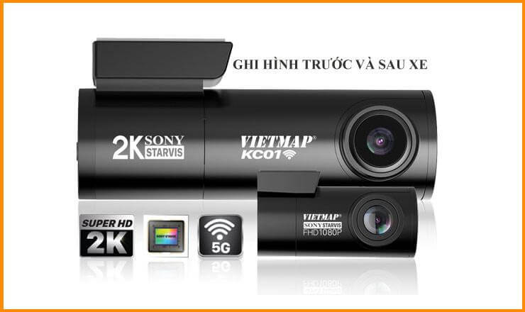 Vietmap KC01 trang bị hệ thống 2 camera độ phân giải cao