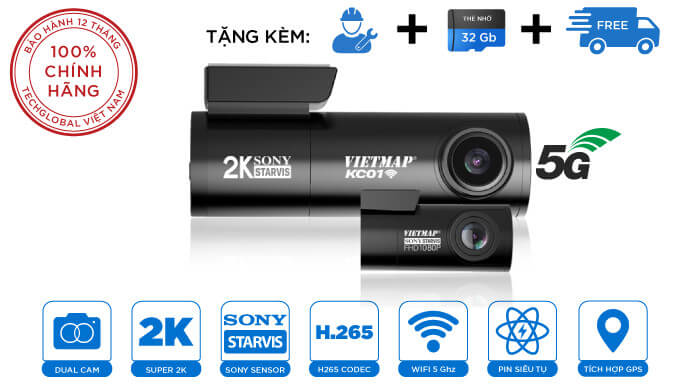 Vietmap KC01 được tích hợp cảm biến hình ảnh Sony Starvis