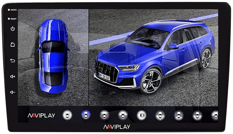 Màn hình NAVIPLAY N360 tích hợp sẵn hệ thống camera 360 độ ô tô hỗ trợ quan sát toàn cảnh